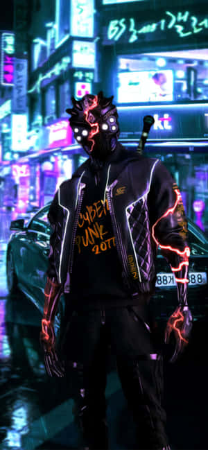 Iphone X Cyberpunk 2077 фон — Honor X Тапет