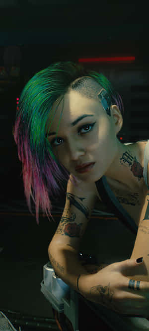 Фон за iPhone X Cyberpunk 2077 — Tecno Spark 40 Pro Тапет