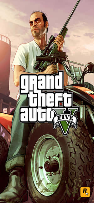 iPhone X Grand Theft Auto V фон — Oppo F33 Pro Тапет