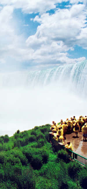 Iphone X Niagara Falls Background — Moto G17 Тапет