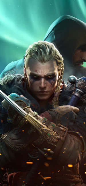iPhone Xs Assassin's Creed Valhalla Фон — Realme Neo Тапет
