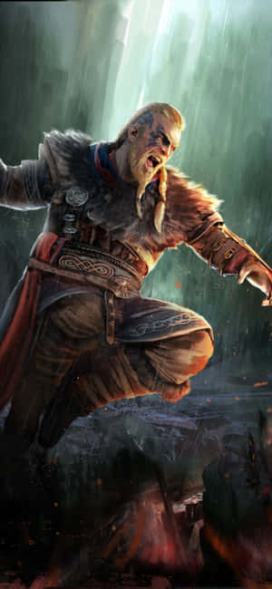 iPhone XS Assassin's Creed Valhalla фон — Tecno Spark 40 Pro Тапет