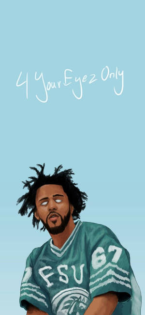 J Cole цифрово изкуство тапет — iPhone 13 Mini Тапет