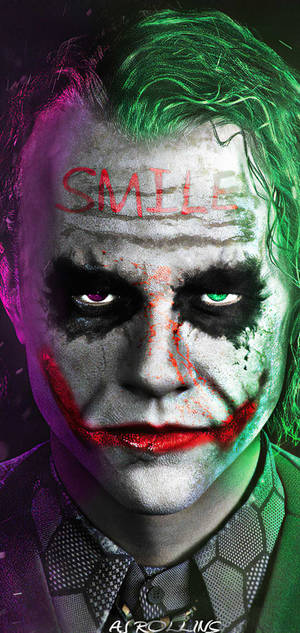 Joker Phone Face Closeup — iPhone 17 Pro Тапет