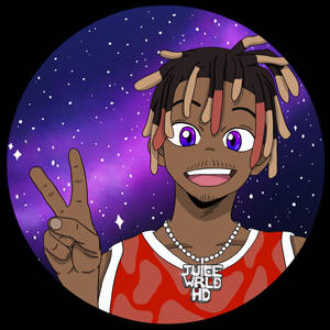 Juice Wrld аниме галактически фон — Аниме естетика GIF Тапет
