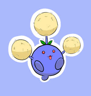 Jumpluff върху пастелно лилав фон — Pixel 9 Pro Fold Тапет