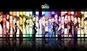 K-pop група, позираща заедно с интимна връзка — Kpop GIF Тапет