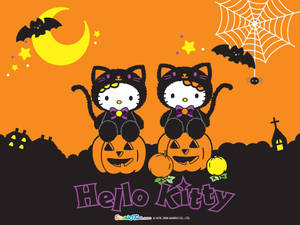Kawaii Хелоуин Две Hello Kitty