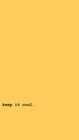 Keep It Cool Пастелно Жълта Естетика — Пастелно жълта естетика Тапет