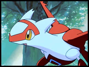 Latias с дърво на заден план