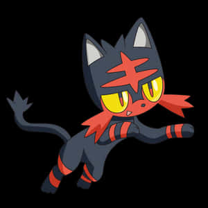 Litten, готов за битка — Покемон Тапет