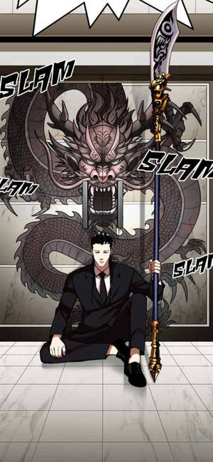 Lookism Сяолон с оръжие тапет — iPhone 14 Тапет
