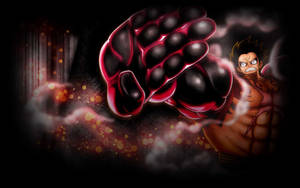 Тапет Luffy Gear 4 бойова форма — Луффи гир 4 Тапет