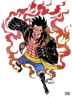 Luffy Gear 4 Пламтящо Тяло тапет — Луффи гир 4 Тапет