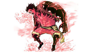 Luffy Gear 4 Червено Тяло тапет — Луффи гир 4 Тапет