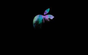 Абстрактна цветна боя със спрей на логотип глава на Apple за тапет на MacBook Pro. — MacBook Pro Тапет