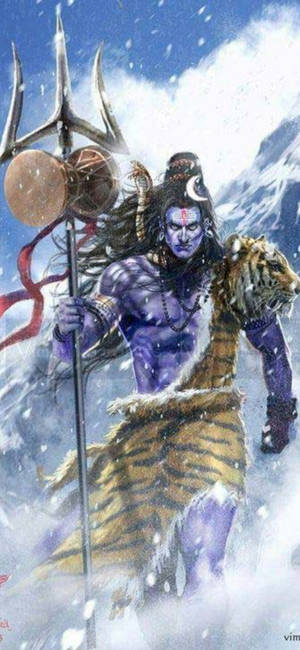 Mahakal Snowy Mountain — iPhone 12 Тапет
