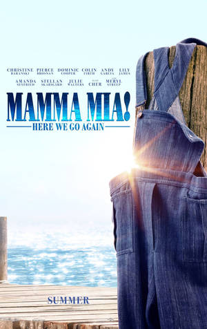 Mama Mia! емблематичен син пуловер тапет — Moto Pad Тапет