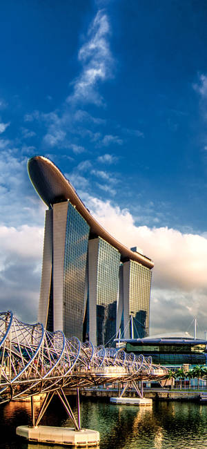 Marina Bay Sands облака телефон — Galaxy A07 Тапет