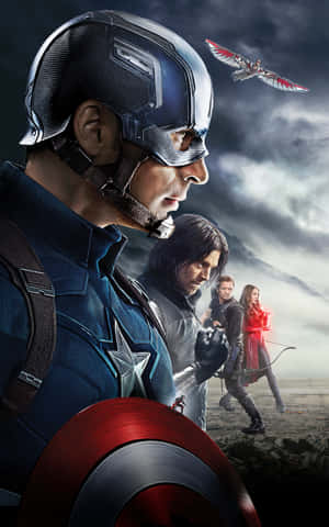 Captain America готичен — Pixel Tablet Тапет