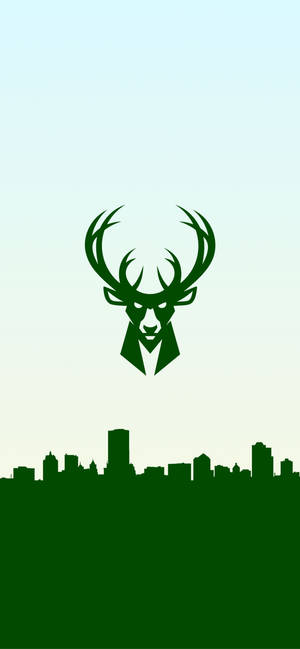 Тапет Milwaukee Bucks зелено лого — iPhone 16 Pro Тапет