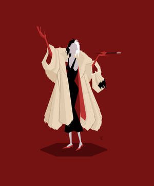 Minimalist art Cruella wallpaper — Motorola Razr 70 Ultra Тапет