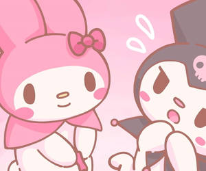 Десктоп фон изображение на My Melody Kuromi