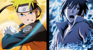 Naruto Manga — Наруто сръщу саске Тапет