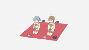 Nichijou Mio i Yuuko na piknik — Аниме лаптоп Тапет
