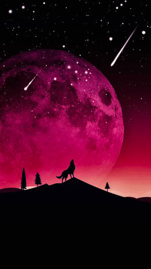 Oled Wolf Moon тапет
