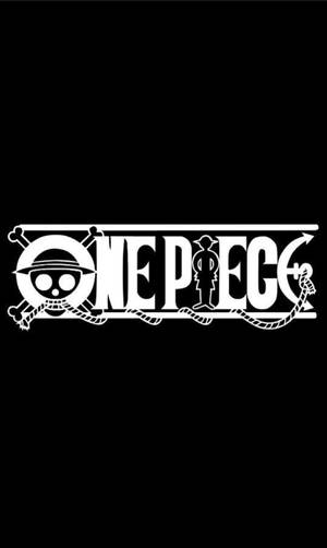 One Piece телефон лого на черен фон