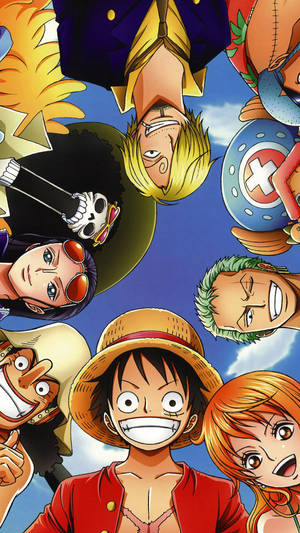 One Piece телефон тапет Кръгът на Сламената шапка