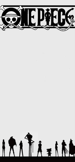 One Piece Телефон Сламени Шапка Пирати Силхети — Galaxy Note Тапет