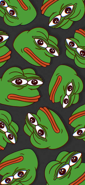 Тапет за жаба Pepe зелен модел — iPhone 16 Pro Тапет