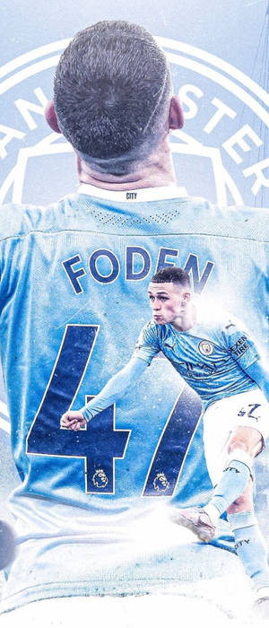 Phil Foden Номер 4 Джърси — Galaxy Z Flip 7 Тапет