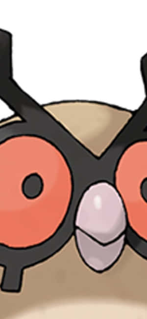 Pokemon Hoothoot лице отблизо — Tecno Spark 40 Pro Тапет