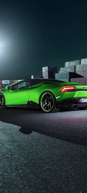 Redmi Note 10 Зелен Lamborghini Huracán — Honor Magic V5 Тапет