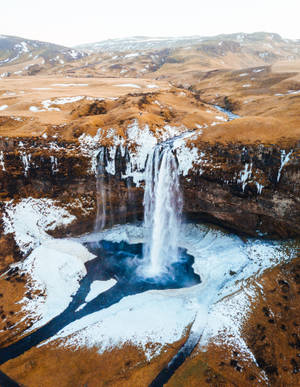 Seljalandsfoss Исландия Cool Ipad — iPad Mini Тапет