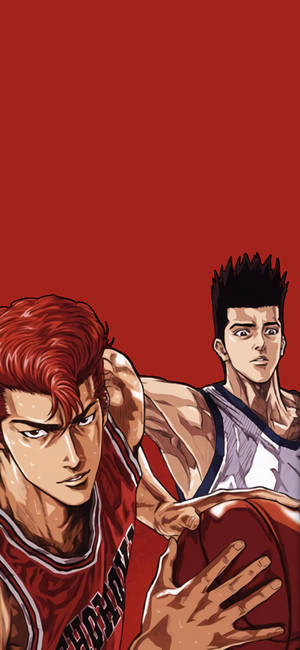 Тапет Slam Dunk Сакураги и Сендо — iPhone 17 Тапет