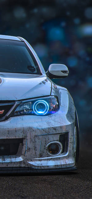 Тапет с персонализирана броня на Subaru Impreza — iPhone 14 Тапет
