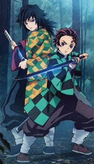 Tanjiro от Demon Slayer | Томиока Гию — Руи Убиец на демони Тапет