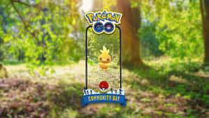 Torchic с логото на Pokemon Go Community Day — Nintendo Тапет