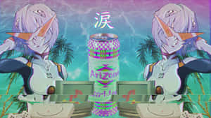 Vaporwave аниме Neon Genesis Evangelion — Неон Тапет