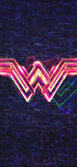Тапет Wonder Woman 1984 неон лого — iPhone Air Тапет