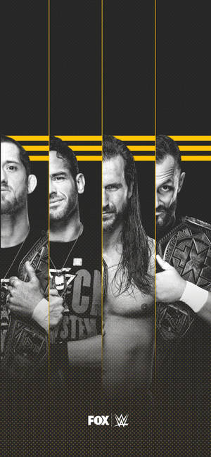 WWE Nxt суперзвезди черно-бял тапет — iPhone 14 Pro Тапет