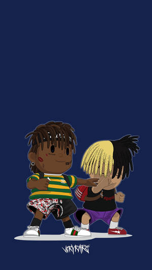 XXXTentacion и Juice Wrld аниме — Аниме двойка GIF Тапет
