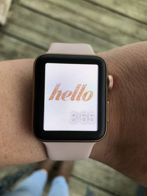 Тапет за блестящ hello циферблат на Apple Watch — Apple Watch Тапет