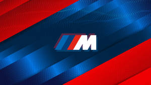 Блестящо червено-синьо лого BMW M — BMW Тапет