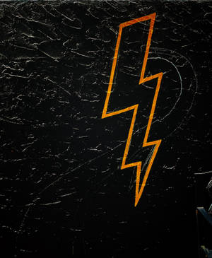 Логотип на Lightning в жълто тапет — Galaxy Z Fold 5 Тапет