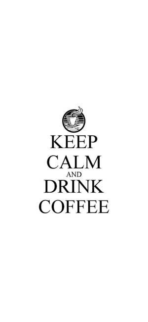 Бял iPhone Keep Calm пий кафе — Pixel 10 Pro Тапет